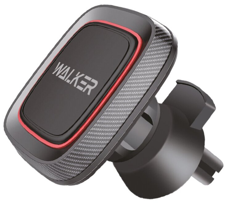 Автомобильный магнитный держатель для телефона на воздуховод WALKER WCX-07 черный / автодержатель в автомобиль авто товары в машину автотовар