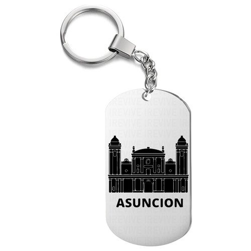 Брелок для ключей «Асунсьон» жетон с гравировкой, в подарок, города, на сумку