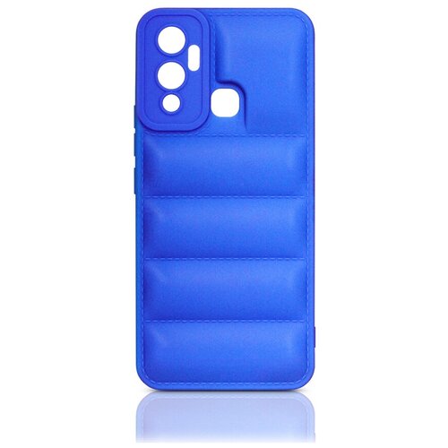 DF / Силиконовый чехол (дутый) для телефона Infinix Hot 12 Play на смартфон Инфиникс Хот 12 Плэй DF inJacket-02 (blue) / синий
