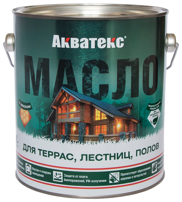 Защитно-декоративный состав акватекс Масло для террас (2.5л.)