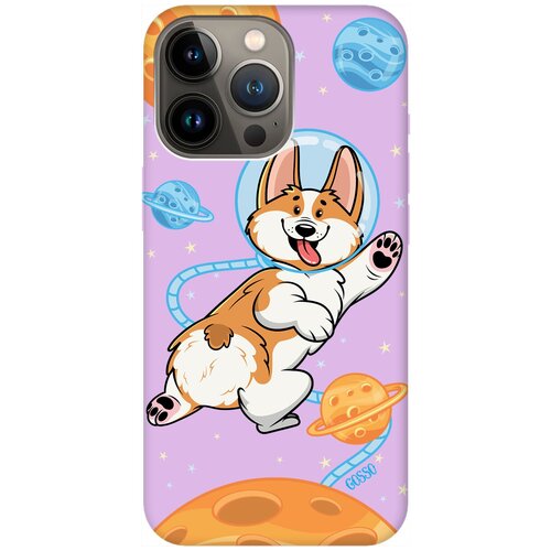 Силиконовый чехол на Apple iPhone 14 Pro Max / Эпл Айфон 14 Про Макс с рисунком CosmoCorgi Soft Touch сиреневый силиконовый чехол на apple iphone 14 pro эпл айфон 14 про с рисунком cosmocorgi