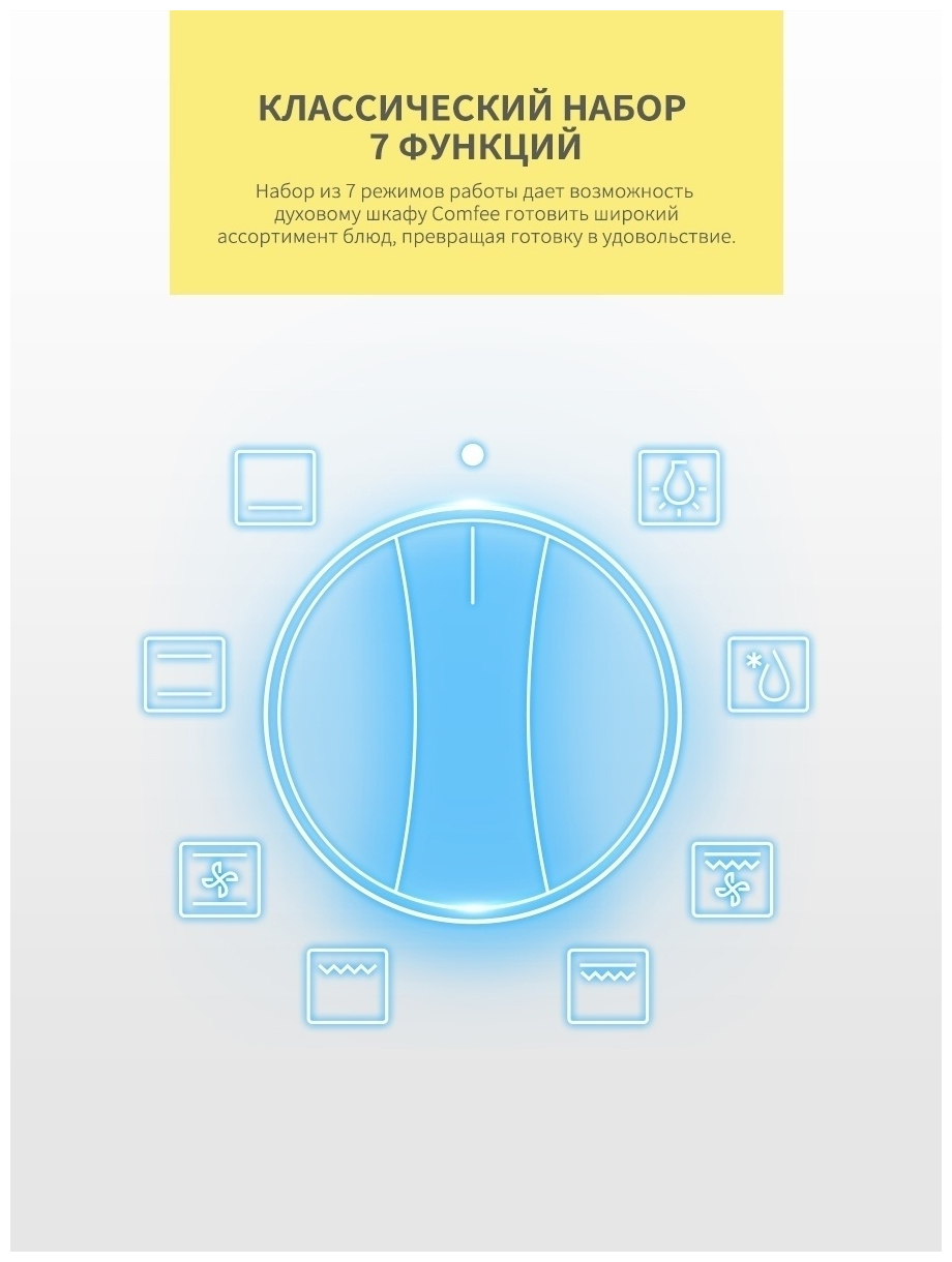 Встраиваемый электрический духовой шкаф Comfee CBO710GB - фотография № 5