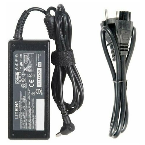 Power supply / Блок питания (зарядка) для ноутбука Acer Aspire 1680, 2920, 4520, TravelMate C300, Timeline 3410T, 3810T, 5810T, Extensa 4220, 4620, Aspire S3, S5, 19V, 3.42A, 65W, 5.5x1.7 без сетевого кабеля