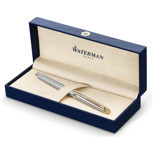 ручка подарочная шариковая waterman hemisphere stainless steel gt серебристый корпус позолоченные детали синяяудалить по задаче Роллерная ручка Waterman Hemisphere Stainless Steel GT S0920350