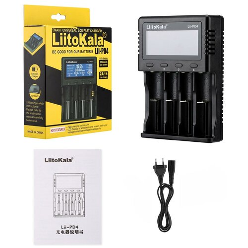    LiitoKala Lii-PD4 4   LCD   -  3, 7  18650