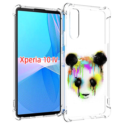 Чехол MyPads Радужная панда для Sony Xperia 10 IV (10-4) задняя-панель-накладка-бампер