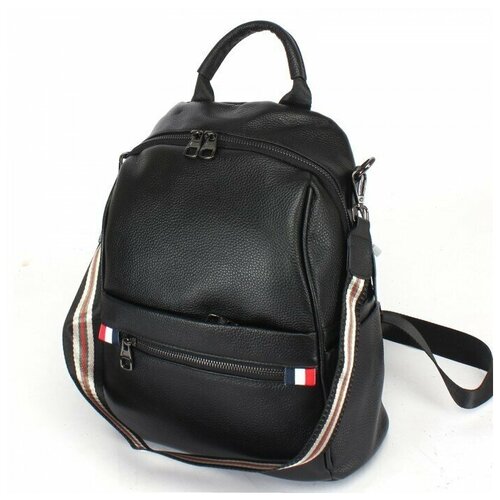 фото Рюкзак жен натуральная кожа opi-8602, 1отд, 4внутр+5внеш/карм, черный 238965 adelia