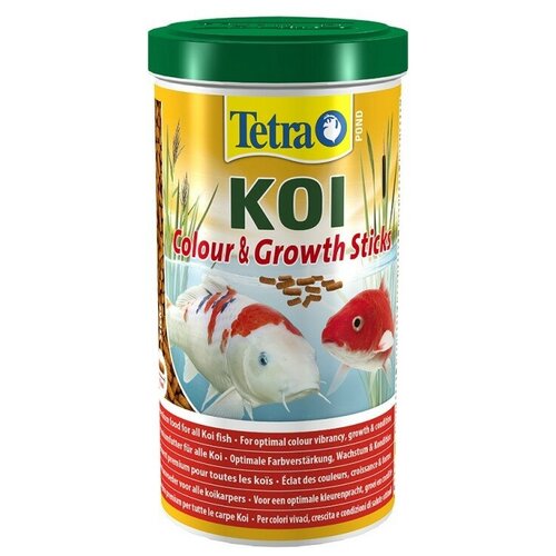 Корм для карпов Кои Tetra Pond Koi Colour Growth Sticks 1 л, палочки, для рыб от 25 см (2 шт)
