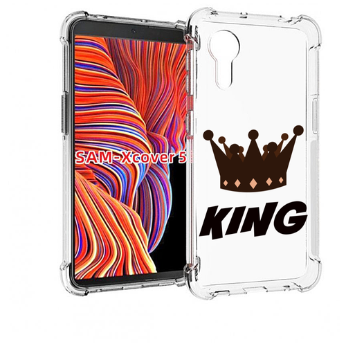 чехол mypads корона короля черный для samsung galaxy xcover pro 1 задняя панель накладка бампер Чехол MyPads корона-короля-черный для Samsung Galaxy Xcover 5 задняя-панель-накладка-бампер