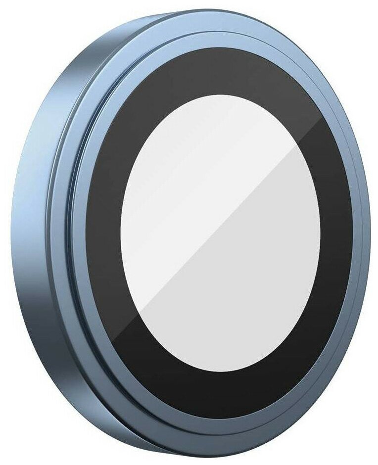 Защитное стекло Blueo Camera lens ARMOR metal (2 шт. +install) 0.26 мм для камеры iPhone 14/14 Plus цвет Голубой (NPB28-14-BLU)