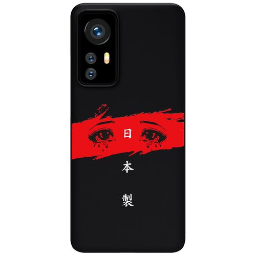 Силиконовый чехол Mcover на Xiaomi 12X с рисунком Красно-белые глаза / аниме противоударный чехол с защитой камеры mcover на samsung a23 с рисунком красно белые глаза аниме