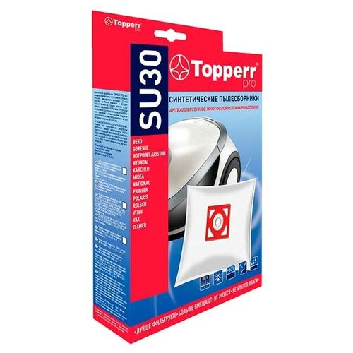 Пылесборник синтетический Topperr SU 30 4шт + 1 фильтр 1432