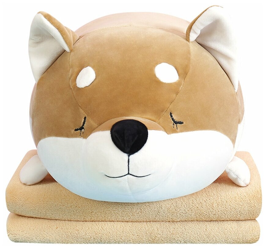 Игрушка подушка с пледом 100x170 см Funfur Shiba