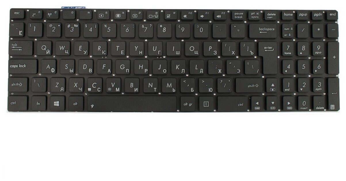 Клавиатура для ноутбука Asus G56, N56, N76 (p/n: NJ8, 9Z. N8BSQ.10R, 9Z. N8BBQ. G0R)