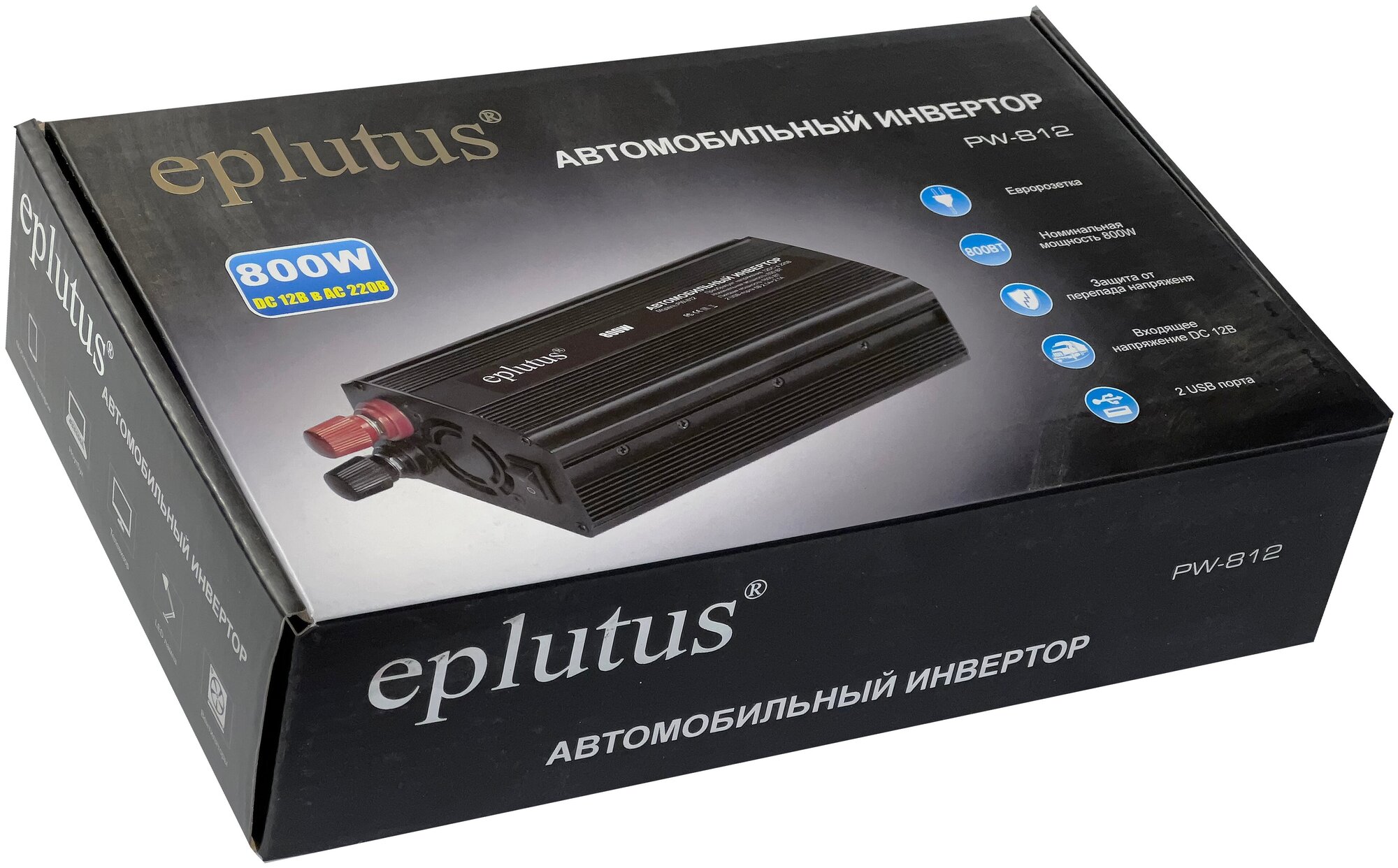 Автомобильный инвертор Eplutus PW-12v-800w