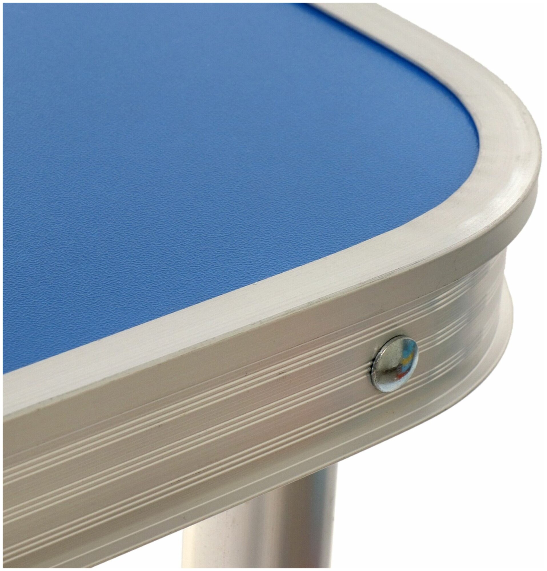 Стол складной металл, прямоугольный, 120х60х55.5 см, столешница МДФ, голубой, Green Days, YTFT044-blue - фотография № 16