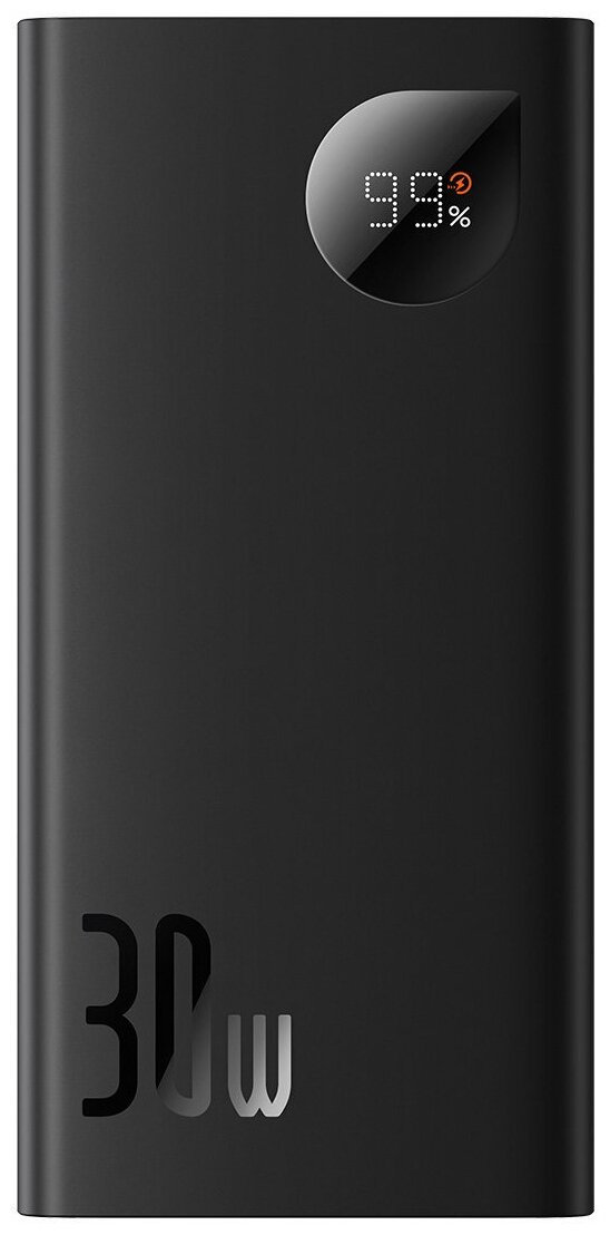 Внешний аккумулятор повербанк Baseus Adaman2 Power Bank 10000mAh 30W Black Cable USB to Type-C 3A 0.3m Black )