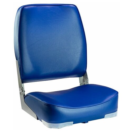Кресло мягкое складное, обивка винил, цвет серый/синий, Marine Rocket для лодки / катера