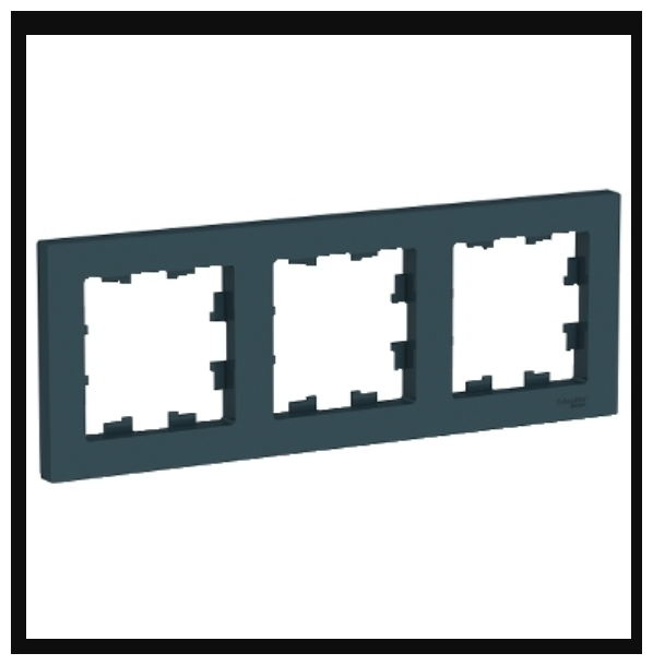 Рамка трехпостовая ATLASDESIGN универсальная изумруд | код ATN000803 | Schneider Electric (10шт.в упак.)