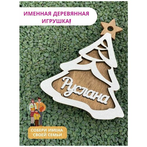 Елочная игрушка новогодняя с именем - 