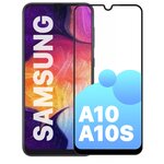 Защитное стекло для смартфона Samsung Galaxy A10 A10s WALKER стекло для самсунг гэлакси с черной рамкой, полноэкранное, черное - изображение