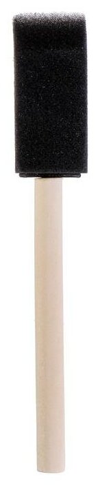 Кисть-спонж плоская ЗХК 25 мм, поролон, деревянная ручка