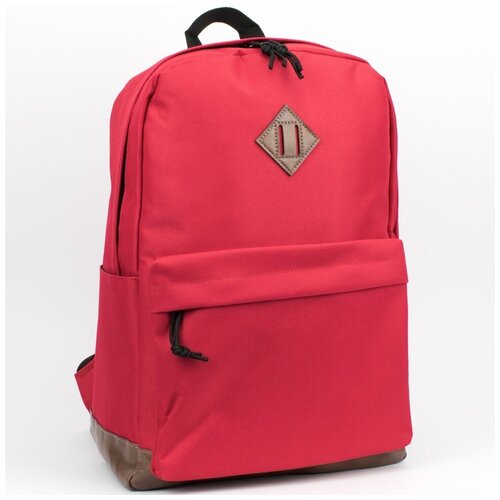 Рюкзак городской, мужской, женский, с отделением для ноутбука/планшета 13.3, 39x27x13.5 см, красный
