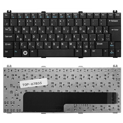 Клавиатура для ноутбука Dell Inspiron Mini 12 1210 Series Г-образный Enter Черная без рамки PN 0K124J V091302AS1 667₽