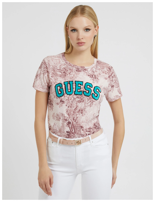 Футболка GUESS, размер M, бордовый