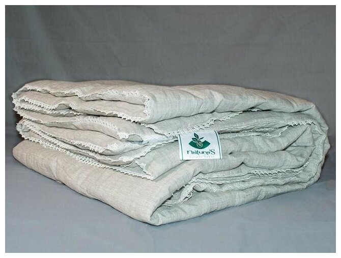 Одеяло легкое с хлопковым волокном Natura Sanat чехол из льна Дивный лен 200х220 ДЛ-О-7-2 - фотография № 13