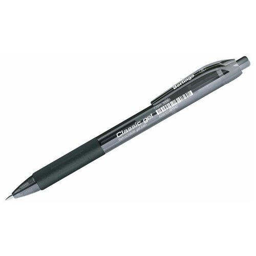 Ручка гелевая автоматическая Berlingo Classic Gel (0.4мм, черный, резиновая манжетка) 1шт. (CGm_50061)