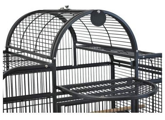 Клетка для малых птиц Montana Cages "San Remo II", тёмно-серая, 66х45х154см (Германия) - фотография № 2