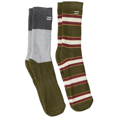 фото Носки billabong 2022-23 stripe crew sock olive