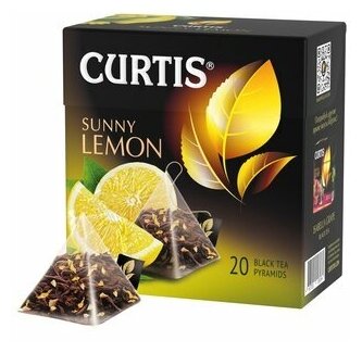 Чай Curtis "Sunny Lemon", черный с добавками, 20 пирамидок - фотография № 12