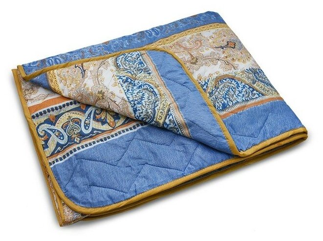 Одеяло стеганое облегченное, размер 140х205 см, цвет микс, файбер - фотография № 1