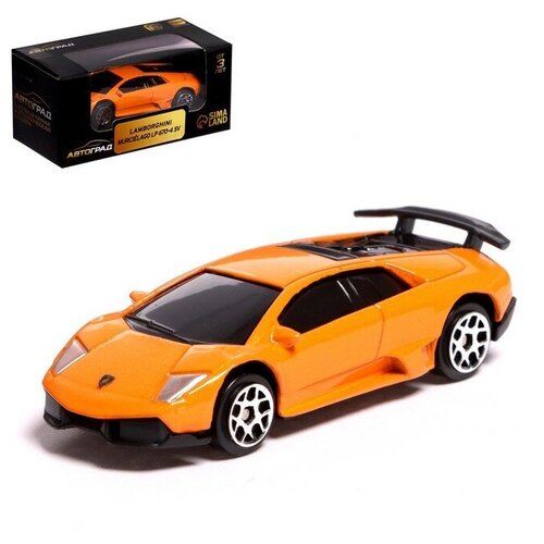 Машина металлическая LAMBORGHINI MURCIELAGO LP 670-4 SV, 1:64, цвет оранжевый 1 36 lamborghini murcielago alloy diecast collection car toy ornament souvenir office home decoration