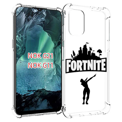 Чехол MyPads fortnite-2 для Nokia G11 / G21 задняя-панель-накладка-бампер