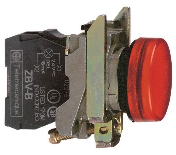 Лампа сигнальная 22мм 230-240В красн. SchE, SCHNEIDER ELECTRIC XB4BVM4 (1 шт.)