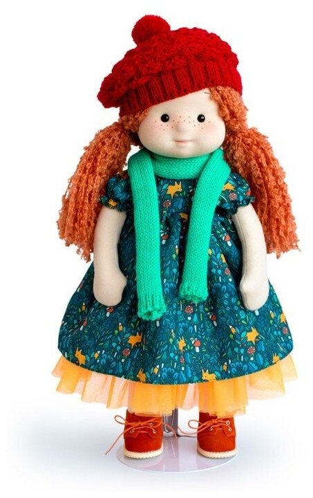Мягкая кукла "Ива в шапочке и шарфе", 38 см Mm-Iva-02 7917645