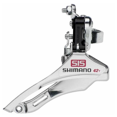 переключатель передний shimano fd ty601 хомут 34 9 мм Перек-ль передний Shimano, TY10, верхн. тяга, 28.6, 42T, б/уп.