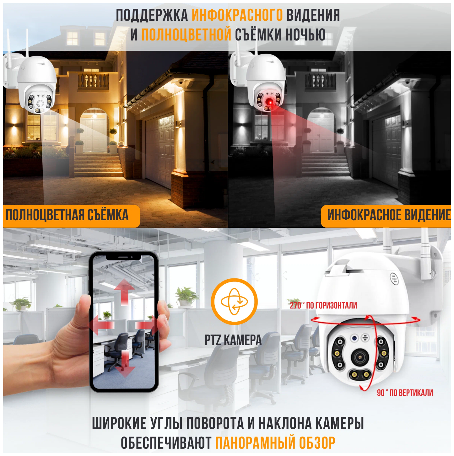 Уличная ip - камера наблюдения WiFi smart camera / беспроводная / камера видеонаблюдения / система видеонаблюдения / уличная видеокамера - фотография № 6