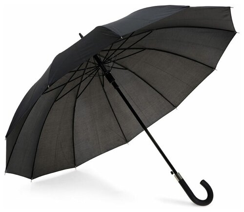 Зонт-трость полуавтомат, черный