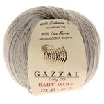 Пряжа Gazzal Baby Wool (817 светло-серый) - изображение