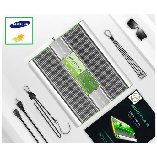 Фитолампа для растений полного спектра, теплиц, рассады, гроубоксов Bestva 1000w Quantum board 120w samsung квантум борд 120 ватт