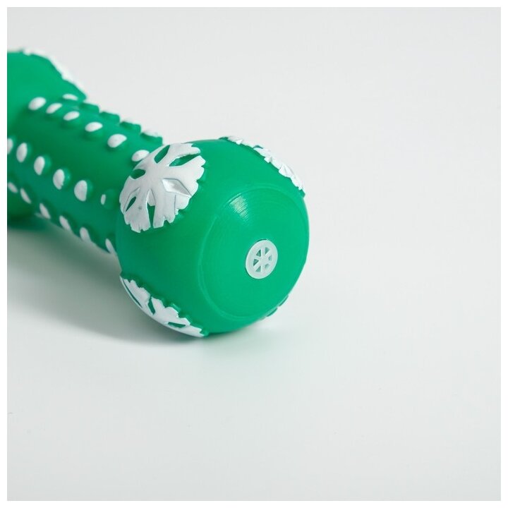 Игрушка-шар под лакомства Пижон "Снежинка", 8 см, зеленая - фотография № 2