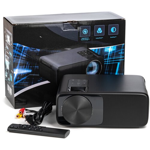 Проектор домашний портативный Nichia-vision WR 2350 черный видеопроектор портативный для домашнего кинотеатра 1920×1080 full hd wanbo белого цвета