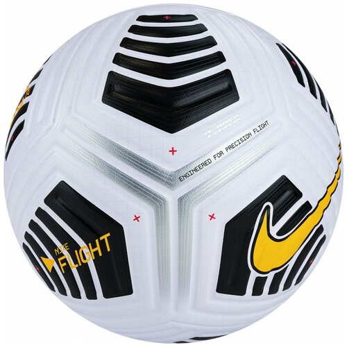 Мяч футбольный NIKE Flight DA5635-100, р.5, 4пан, ПУ, FIFA Quality PRO, термосш, бел-черн