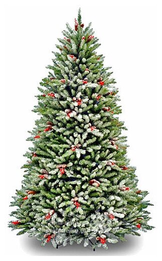 National Tree Company Искусственная елка Снежная Сказка с шишками и ягодами 152 см, ПВХ 31DUF450
