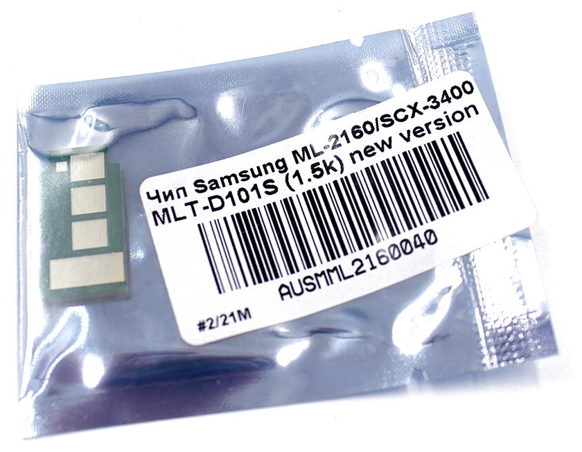 Чип TONEX MLT-D101S для Samsung ML-2160, SCX-3400 (Чёрный, 1500 стр.), новая версия чипа