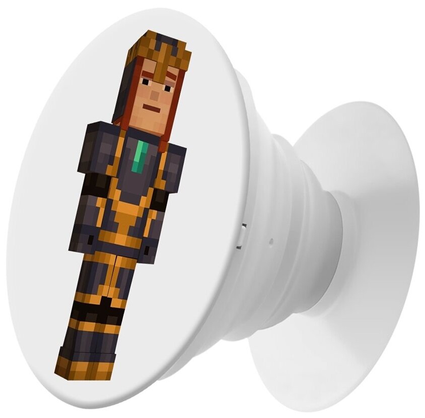 Пластмассовый держатель Krutoff для телефона Попсокет Minecraft - Петра